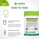 Lindens 500mg Magnesium Tablets | 90s 1-a-Day | UK Made | Tiredness, Muscle Function, Energy, Bones, Teeth, Nervous System | Letterbox Friendly | Vegan - Image 4
