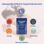 Ashwagandha KSM-66 & Valerian Root for Stress, Tension, Anxiety, and Enhanced Mood. Calming Sleeping Tablets for Adults. - Image 4