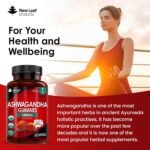 Ashwagandha Gummies 1200mg – High Strength 5% Withanolides - Real Fruit Juice, No Artificial Colours or Flavours – Pure Ashwagandha Root Extract, 60 Vegan Gummys, Gluten Free, UK Made by New Leaf - Image 4