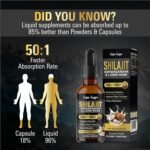 Shilajit, Ashwagandha & Lions Mane Liquid Drops - 60ml Coconut Flavour - Natural Adaptogenic Supplement for Energy, Focus & Vitality - Plant-Based Complex for Men - Pack of 1 - Image 3