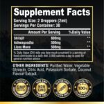 Shilajit, Ashwagandha & Lions Mane Liquid Drops - 60ml Coconut Flavour - Natural Adaptogenic Supplement for Energy, Focus & Vitality - Plant-Based Complex for Men - Pack of 1 - Image 5