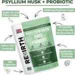 Psyllium Husk Fibre Supplement 4000mg with Probiotic Acidophilus – 120 Capsules, High Fiber Supplement for Digestion & Gut Health,3rd Party Lab Tested, UK Made by Rebirth Wellness - Image 3
