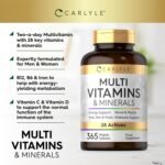 Multivitamin Tablets for Men and Women | 365 Count | with 28 Essential Vitamins and Minerals | Vegan Supplement | by Carlyle - Image 3