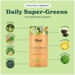 Rheal Clean Greens, 150g (30 Servings), Organic Greens Powder with Baobab & Freeze-Dried Pineapple, Supports Immunity, Digestion & Energy, No Sweeteners or Artificial Flavours - Image 4