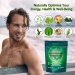 Super Greens Powder Blend - Vitamin Mineral Nutrient Rich - Immune System & Energy Boost - Vegan Vegetarian Superfoods Supplement Alkaline 100% Natural Gluten Free Detox- 250g 50 Servings, Evanmore - Image 3
