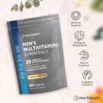 Multivitamin Tablets for Men | 180 Count | 28 Essential Nutrients | with Zinc, Magnesium, Vitamin D3, B12 and More! | Vegan Supplement | by Horbaach - Image 5