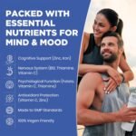 NATURES ZEST - BrainPower+ Brain Supplement for Focus, Memory & Clarity – Natural Nootropic with Ginkgo biloba, L Theanine, Vitamin B12, Zinc – Cognitive Support for Men & Women, 60 Vegan Capsules - Image 5