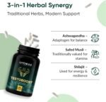 Ambrosial Herbal Testosterone Booster Supplements for Men 500 mg – Pure Shilajit 50 mg, Ashwagandha 200 mg, Safed Musli 250 mg – Natural Stamina Support for Men, 2 Months Supply, 60 Capsules - Image 5