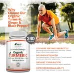 Organic Turmeric Ginger & Black Pepper 2280mg - 240 Vegan Capsules not Tablets - High Strength Tumeric Curcumin - Joints Herbal Supplement for Men and Women - Made in The UK - Nu U Nutrition - Image 4