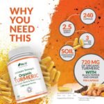 Organic Turmeric Ginger & Black Pepper 2280mg - 240 Vegan Capsules not Tablets - High Strength Tumeric Curcumin - Joints Herbal Supplement for Men and Women - Made in The UK - Nu U Nutrition - Image 5