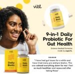 Vitl Daily Biotic with 9 Probiotic Strains - 30 Vegan Capsules - Probiotic with a Complex Blend of Gut Friendly Bacteria - Restore Balance in The Gut & Aid Digestion - 1 Month Supply - Image 3