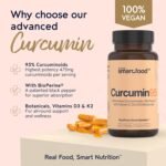 Powerful Curcumin 95 & BioPerine - Turmeric Capsules High Strength with Black Pepper - High Absorption 95% Curcuminoids - With D3, K2, Coconut & Botanicals - 60 Capsules (not tablets) - Made in The UK - Image 4
