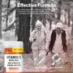 Vit Direct - Vitamin C with Zinc - High Strength - 90 Vegan Capsules - Supports Muscle Growth - Reduces Tiredness & Fatigue - VIT C & Zinc Daily Supplements - Long-Term Support - Image 3