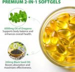 Oregano Oil 120 Softgels - 6000mg 2-in-1 Strength with 300mg Organic Cold-Pressed Oregano & 200mg Black Seed Oil | Non-GMO, Gluten Free Herbal Supplement | Respiratory & Immune Support - Image 4