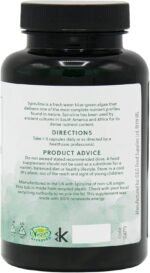 Organic Spirulina Powder Capsules 500mg - Organically Grown in The Mongolian Plateau - 120 Vegan Capsules - Non-GMO, Made in The UK by G&G Vitamins - Image 3