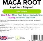 Lindens - Maca Root 500mg, 100 Tablets - 1 a Day - UK Made - Improve Energy and Performance - Popular Botanical Food Supplement - Letterbox Friendly, Vegan - Image 3