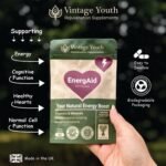 EnergAid Energy & Stamina Supplement | Natural Caffeine-Free Pre-Workout with Korean Ginseng, CoQ10, Rhodiola & B Vitamins | Reduces Fatigue, Supports Focus & Metabolism | Vegan | Made in UK - Image 3