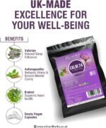 Calm 24 - Pure Valerian, Ashwagandha & Brahmi Blend 6400mg -High Strength- Made in The UK by PhD Scientists for Enhanced Sleep & Mental Clarity-No Fillers or Binders-Vegan and Gluten Free - Image 3