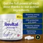 Revital® NAD+ Supplement with Resveratrol, Shilajit, Magnesium & Vitamins - Supports Cellular Wellness, Antioxidant Balance & Daily Energy for Men & Women - 90 Capsules - Image 10