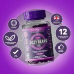 DOZYBEARS® Bedtime Gummy | 5-HTP, L-Tryptophan + Vitamins C, B2, B3, B5, B6 B12 with Chamomile and Lemon Balm to | Mixed Berry Flavour | 60 Vegan Gummies | Support Rest & Sleep | Suitable Age 12+ - Image 3