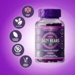 DOZYBEARS® Bedtime Gummy | 5-HTP, L-Tryptophan + Vitamins C, B2, B3, B5, B6 B12 with Chamomile and Lemon Balm to | Mixed Berry Flavour | 60 Vegan Gummies | Support Rest & Sleep | Suitable Age 12+ - Image 5
