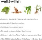 10g Fibre Supplement Prebiotic Powder, 1/3 NHS Daily Intake, 4in1 Insoluble & Soluble Fibre 10,000mg (200g Bag, 30 x 5g Fiber) 4 Types of Fiber. Well Within Gut Health Supplement for Men, Women, Kids - Image 5