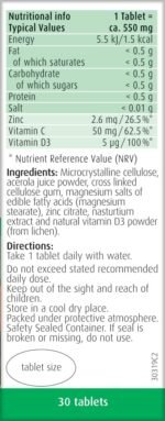 A.Vogel Immune Support | Vegan Multivitamin | Vitamin C, Vitamin D and Zinc | 30 Tablets - Image 4
