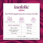 Inofolic Alpha – 4000mg Myo-Inositol PCOS Supplement for Women – Hormonal Balance, Fertility & Ovulation Support – 100mg Alpha-Lactalbumin, 400ug Folic Acid – 60 Sachets - 1 Month Supply - Image 4
