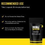 Nuke Nutrition Sleep Supplement | 60 Magnesium Supplements For Sleep With Magnesium Citrate, Sage Leaf Extract, Zinc, & Lemon Balm | For Improved & Deeper Sleep & Calm Mind | Made In The UK - Image 4