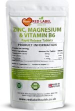 Red Label Health Zinc Magnesium and Vitamin B6 Tablets Supplements for Men & Women, Pack of 200 Tablets (6+ Months Supply), High Strength Sleep Aid, Muscle Recovery, Better Sleep, UK - Image 3