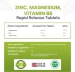 Red Label Health Zinc Magnesium and Vitamin B6 Tablets Supplements for Men & Women, Pack of 200 Tablets (6+ Months Supply), High Strength Sleep Aid, Muscle Recovery, Better Sleep, UK - Image 4