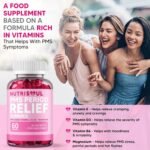 PMS Relief Gummies | Health Supplement for Women | 2000mg Magnesium with Vitamins B6, E, D3 & Dong Quai | Hormone Balance for Women | 60 Non-GMO, Vegan, Gluten Free with Chasteberry Extract - Image 3