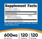 Nutricost Ashwagandha 600 mg, 120 Capsules - Image 3