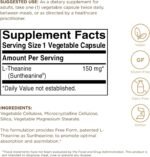 Solgar L-Theanine 150 mg Vegetable Capsules - Pack of 60 - Stress and Anxiety Support - Improve Mental Function - Vegan and Gluten Free, Gold - Image 3