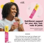 Vitl Collagen & Vitamin C Effervescent Tablets | Nutritional Support for Skin, Hair, Nails & Joints | Collagen Supplements for Women | Peach Flavour (20 Tablets) - Image 3