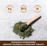 Sevenhills Wholefoods Organic Chlorella & Spirulina Tablets 500mg, Pack of 360, 180g - Image 4