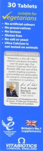 Calcium and Vitamin D Tablets, Vitabiotics Ultra (Pack of 1) - Image 4