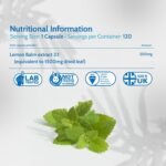 Health4All Lemon Balm Extract 1500mg per Capsule, 120 Capsules 4 Months Supply, High Strength Vegan Melissa for Anxiety, Sleep Support Supplement, Purest: no additives | Made in UK - Image 5