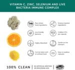 Immune Support Supplement – Together Health – Whole Food Nutrients – Vitamin C, Zinc, Selenium & Live Bacteria – Vegan Friendly – Made in The UK – Pack of 3-90 Vegecaps - Image 4