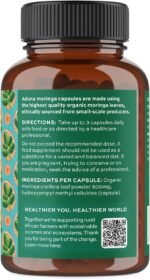 Aduna Organic Moringa Capsules 1500mg | 100% Pure Moringa Leaf for Energy, Immunity & Focus | Natural Plant-Based Food Supplement for Tiredness, Recovery & Breastfeeding | 180 Vegan Capsules - Image 8