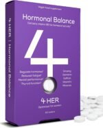 4 HER Hormonal Balance for Women - 60 Vegan Tablets - with Damiana, Ginseng, Saffron & Vitamin B6 - Hormone Balance for Women, Reduced Fatigue and Mental Performance - Image 2