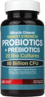 80 Billion CFU Probiotics - 20 Strains + Prebiotics | Lactobacillus and Bifidobacterium Strains | Probiotics for Women and Men | Made in The UK – 2 Month Supply - Image 2