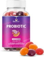 BeLive Probiotic Gummies - Probiotics with 5 Billion CFUs for Digestive Health, Men, Women & Kids - for Immune Support, Sugar Free & Vegan | 60 Ct – Blueberry, Strawberry & Orange (60 Count) - Image 2