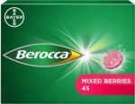 Berocca Vitamin C Effervescent Tablets - Including B Vitamins, Magnesium, Calcium & Zinc - Support Energy Release & Immune System - 45 Tablets - Mixed Berries Flavour - Image 2