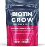 Biotin Hair Growth Supplement - 180 Tablets Enhanced with Zinc & Copper - Biotin 10,000 µg (mcg) per Serving - Vegan, Hair Skin & Nails Vitamins - Image 2