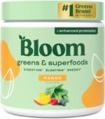 Bloom Nutrition Super Greens Powder Mango (30 servings) Combines Probiotics, Digestive Enzymes, Spirulina, and Chlorella to Support Women’s Gut Health, Reduce Bloating, and Improve Digestion Naturally - Image 2