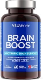 Brain Boost Nootropic Supplement, Supports Cognitive Function, Energy Levels, Focus & Memory Function - 14 Brain Boosting Ingredients Including Lions Mane, Ginkgo Biloba, Bacopa, Vitamin B12, B3, B6. - Image 2