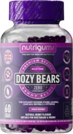 DOZYBEARS® Bedtime Gummy | 5-HTP, L-Tryptophan + Vitamins C, B2, B3, B5, B6 B12 with Chamomile and Lemon Balm to | Mixed Berry Flavour | 60 Vegan Gummies | Support Rest & Sleep | Suitable Age 12+ - Image 2