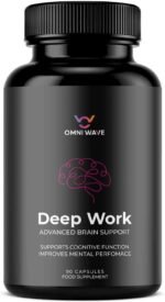 Deep Work Nootropic Natural Brain Supplement. Support Cognitive Function, Energy Levels, Focus & Memory. Citicoline, Ginseng, Bacopa, Ginkgo, L-Tyrosine, Rhodiola Rosea, Vitamin B12, B5, Lion’s Mane. - Image 2