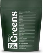 Free Soul Greens | 21 Advanced Greens, Superfoods, and Adaptogens Including KSM-66 Ashwagandha, Vegan & Gluten-Free, Advanced Natural Formula | UK Made | 30 Servings | Mango Flavour - Image 2